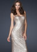 Picture of: Mermaid Inspired Prom Dress with Open Back in Gold, Style: 17368, Detail Picture 2