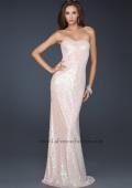 Picture of: Strapless Sequined Prom Dress with Bottom Flare in Pink, Style: 17369, Detail Picture 1