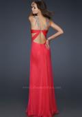 Picture of: Halter Top Dress with Beaded Straps and A-line Skirt in Pink, Style: 17441, Main Picture