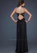Picture of: Halter Top Dress with Beaded Straps and A-line Skirt in Black, Style: 17441, Detail Picture 1