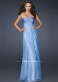 Picture of: Strapless Chiffon Gown with Elegant Draped Fit in Blue, Style: 17443, Main Picture