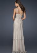 Picture of: Halter Top Dress with Beaded Straps and Draped Effect in Nude, Style: 17452, Back Picture