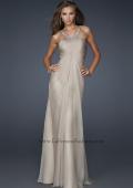 Picture of: Halter Top Dress with Beaded Straps and Draped Effect in Nude, Style: 17452, Detail Picture 1