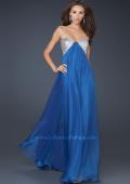 Picture of: Sequined Bust Chiffon Prom Dress with Double Strap Back in Blue, Style: 17461, Main Picture