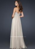 Picture of: Strapless Chiffon Dress with Sweetheart Neckline in Nude, Style: 17474, Back Picture