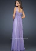 Picture of: Pleated Goddess Inspired Prom Dress with Beading in Purple, Style: 17476, Back Picture