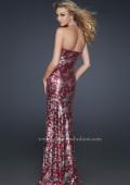 Picture of: Form Fitting Sequin Dress with Sweetheart Neckline in Pink, Style: 17480, Back Picture