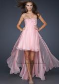 Picture of: Long Strapless Prom Gown with Beaded Bust in Pink, Style: 17502, Main Picture