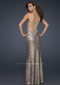 Picture of: Mermaid Stretch Sequin Prom Dress with Exposed Back in Gold, Style: 17506, Main Picture