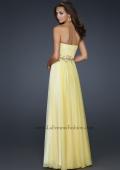 Picture of: Strapless Chiffon Prom Dress with Beaded Waistband in Yellow, Style: 17515, Back Picture