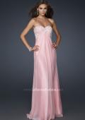 Picture of: Long Strapless Prom Gown with a Beaded Bust in Pink, Style: 17516, Main Picture