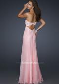 Picture of: Long Strapless Prom Gown with a Beaded Bust in Pink, Style: 17516, Back Picture