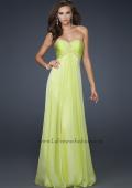 Picture of: Elegant Chiffon Gown with Pleating and Beading in Green, Style: 17527, Detail Picture 3