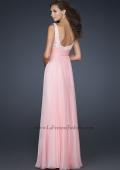 Picture of: Empire Waist Chiffon Prom Gown with Embellishments in Pink, Style: 17542, Back Picture