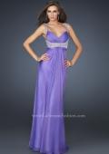 Picture of: Glam Chiffon Prom Gown with Embellished Waistband in Purple, Style: 17543, Main Picture