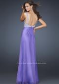 Picture of: Glam Chiffon Prom Gown with Embellished Waistband in Purple, Style: 17543, Back Picture
