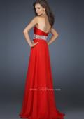 Picture of: Sweetheart Neck Long Gown with Intricate Beading in Red, Style: 17602, Back Picture