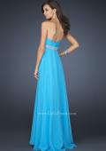 Picture of: Sweetheart Neckline Long Dress with Beading and Slit in Blue, Style: 17618, Back Picture