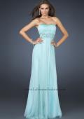 Picture of: Full Length Strapless Dress with Embellished Waistband in Blue, Style: 17623, Main Picture