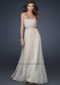 Picture of: Chiffon Prom Gown with Pleats and Beaded Waistband in Nude, Style: 17646, Main Picture