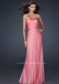 Picture of: Long Chiffon Prom Dress with Open Back and Beading in Orange, Style: 17651, Main Picture