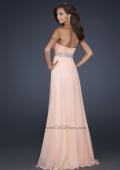 Picture of: Glam Long Prom Dress with Embellishments and Pleats in Orange, Style: 17656, Back Picture