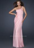 Picture of: One Shoulder Strap Dress with Pleating and Beading in Pink, Style: 17684, Detail Picture 2