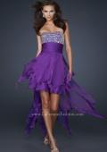Picture of: High Low Prom Dress with Encrusted Rhinestones in Purple, Style: 17687, Main Picture