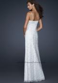 Picture of: Spaghetti Strap Embellished Lace Long Prom Dress in White, Style: 17699, Back Picture