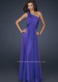 Picture of: One Pleated Shoulder Strap Dress with Beading in Purple, Style: 17718, Main Picture