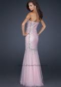 Picture of: Long Mermaid Prom Dress with Beading in Pink, Style: 17729, Back Picture