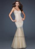 Picture of: Long Mermaid Prom Dress with Beading in Nude, Style: 17729, Detail Picture 1