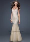 Picture of: Long Mermaid Prom Dress with Beading in Nude, Style: 17729, Detail Picture 2