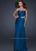 Picture of: Chiffon Prom Dress with Sweetheart Neckline and Pleats in Blue, Style: 17740, Main Picture