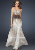 Picture of: Sequined Sweetheart Neckline Gown with Beading in Brown, Style: 17765, Main Picture