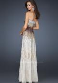 Picture of: Sequined Sweetheart Neckline Gown with Beading in Brown, Style: 17765, Back Picture