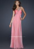 Picture of: Long Chiffon Gown with Embellished One Shoulder Strap in Pink, Style: 17803, Main Picture