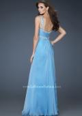 Picture of: Elegant Prom Dress with Ruched Bodice and Empire Waist Blue, Style: 17941, Back Picture