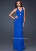 Picture of: Long Prom Gown with Keyhole Accent and Intricate Bust in Blue, Style: 17956, Main Picture