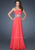 Picture of: Strapless Gown with Dramatic Waist and Rhinestones in Orange, Style: 18123, Main Picture