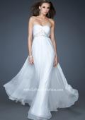 Picture of: Flowing Strapless Gown with Knotted Detail and Jewels in White, Style: 18172, Main Picture