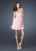 Picture of: Sweetheart Neck Cocktail Dress with Beads and Open Back in Pink, Style: 18177, Detail Picture 2