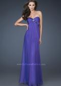 Picture of: Chiffon prom Gown with Gathered Bodice and Stones in Purple, Style: 18186, Main Picture