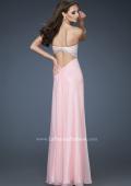Picture of: Long Chiffon Dress with Sequin Bodice and Empire Waist in Pink, Style: 18198, Back Picture