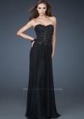 Picture of: Strapless Evening Gown with Bead Encrusted Bodice in Black, Style: 18199, Detail Picture 1