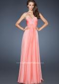 Picture of: Chiffon Gown with Sweetheart Neckline and Beading in Orange, Style: 18219, Detail Picture 1