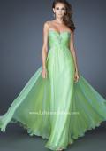 Picture of: Chiffon Gown with Sweetheart Neckline and Beading in Green, Style: 18219, Detail Picture 2