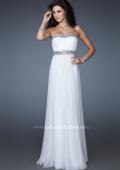 Picture of: Chiffon Prom Gown with Beaded Neckline and Empire Waist in White, Style: 18241, Main Picture