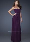 Picture of: Chic Net Prom Dress with Belted Empire Waist in Purple, Style: 18257, Main Picture