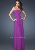 Picture of: Strapless Net Gown with Strappy Back and Rhinestones in Purple, Style: 18277, Main Picture